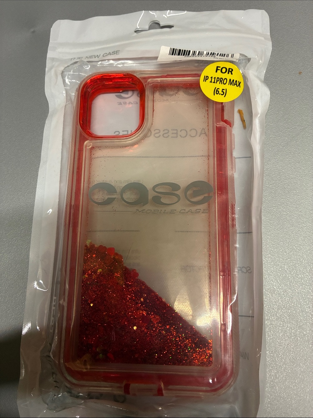 Red Glitter Liquid Case for iPhone 11 Pro Max